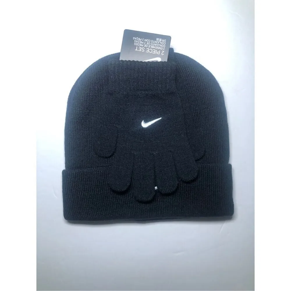 Nike Youth Beanie and Gloves set